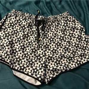 Floral Checkered Athletic Shorts- Jess Lea